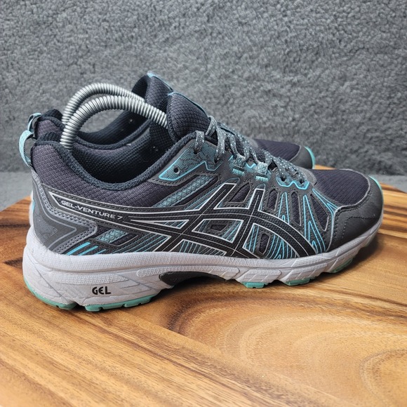 Asics Gel Venture 7 Shoes Black Blue Womens Size 9.5 Running‎ Sneakers 1012A652 - Picture 3 of 11